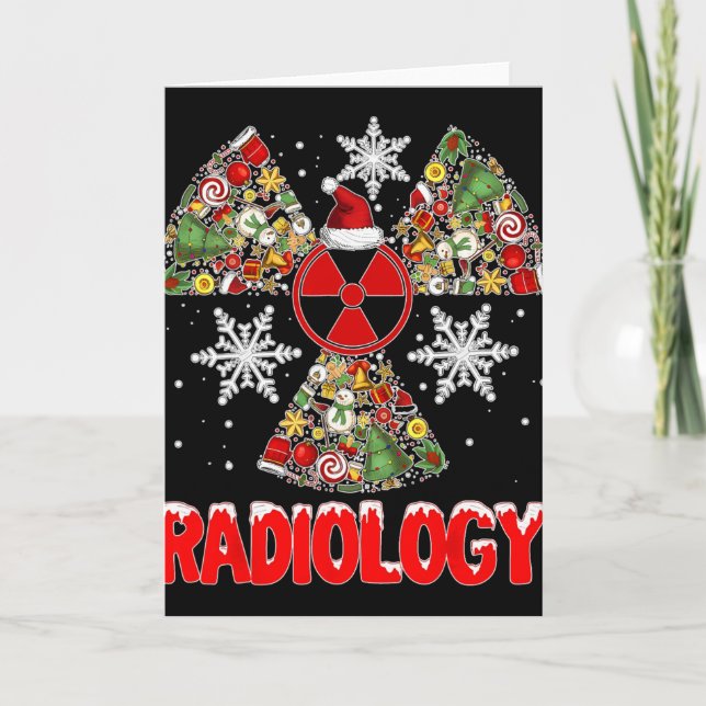 Xmas Radiology Christmas Radiologist Xray Tech Cut Kort (Framsida)