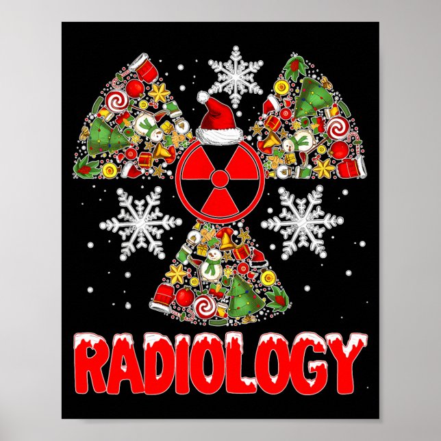 Xmas Radiology Christmas Radiologist Xray Tech Cut Poster (Framsidan)