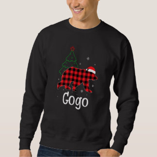 Xmas Red Plaid Gogo Bear Ugly Christmas Sweater Lång Ärmad Tröja