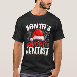 Xmas Santa's Favorite Dentist Christmas T Shirt