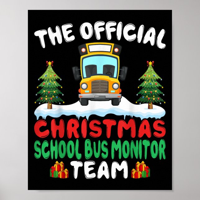 Xmas School Bus Monitor Team - School Bus Monitor  Poster (Framsidan)