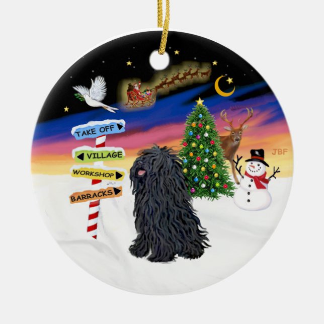 Xmas-skyltar - Puli Julgransprydnad Keramik (Framsidan)