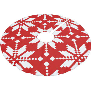 Xmas Snöflinga Julmönster Julgransmatta Borstad Polyester