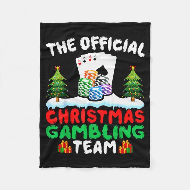 Xmas-spelteam - Roligt spelande spelare jul Fleecefilt (Framsidan)