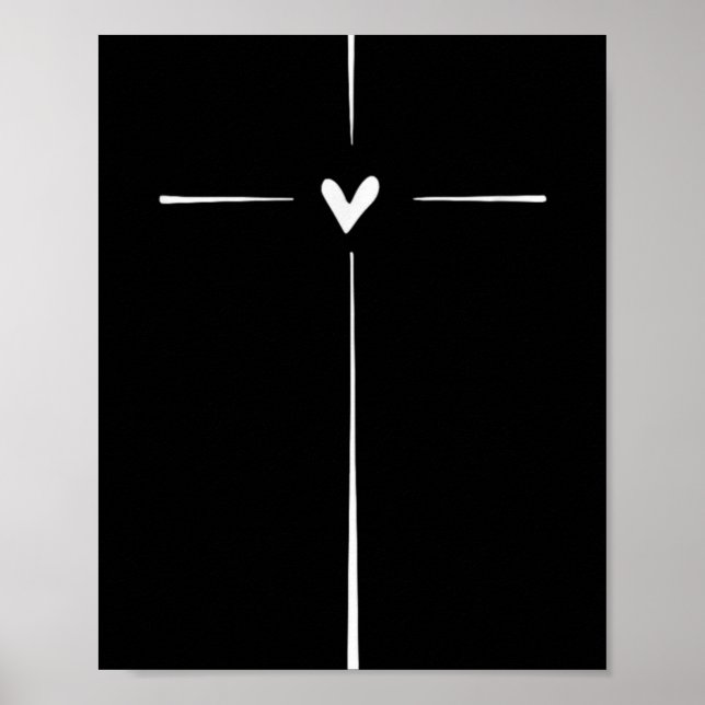 Xmas Store Uni Modern Black Heart Religious  Poster (Framsidan)