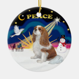 Xmas Sunrise - Blenheim Cavalier Julgransprydnad Keramik