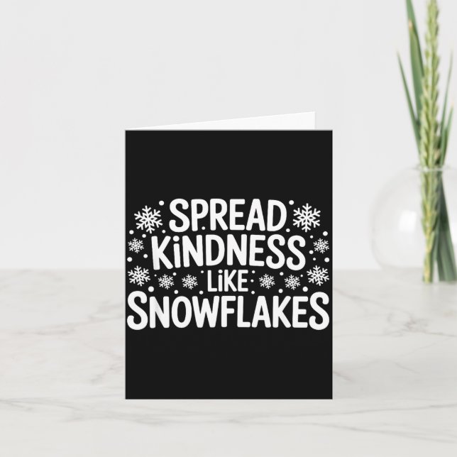Xmas Themed Spread Kindness Like Snowflakes Merry  Kort (Framsida)
