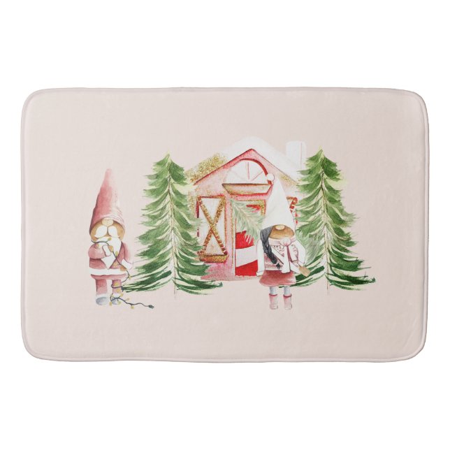 XMAS Tomte Design 1  Badrumsmatta (Framsidan)