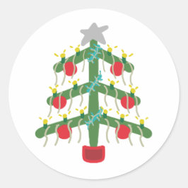 Xmas Tree Runt Klistermärke