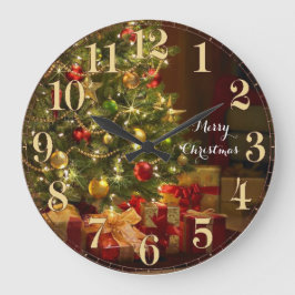 Xmas Wall Clock Stor Klocka