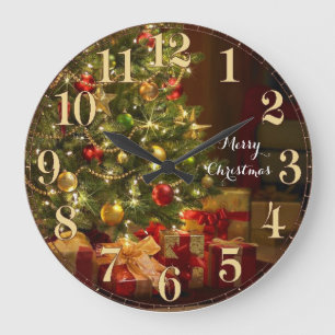 Xmas Wall Clock Stor Klocka
