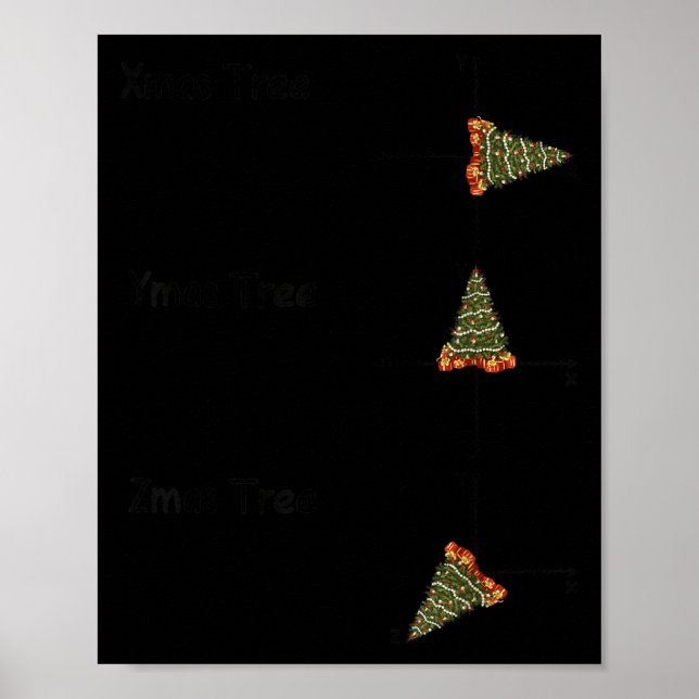 Xmas Ymas Zmas Tree Math Nerd Christmas  Poster (Framsidan)
