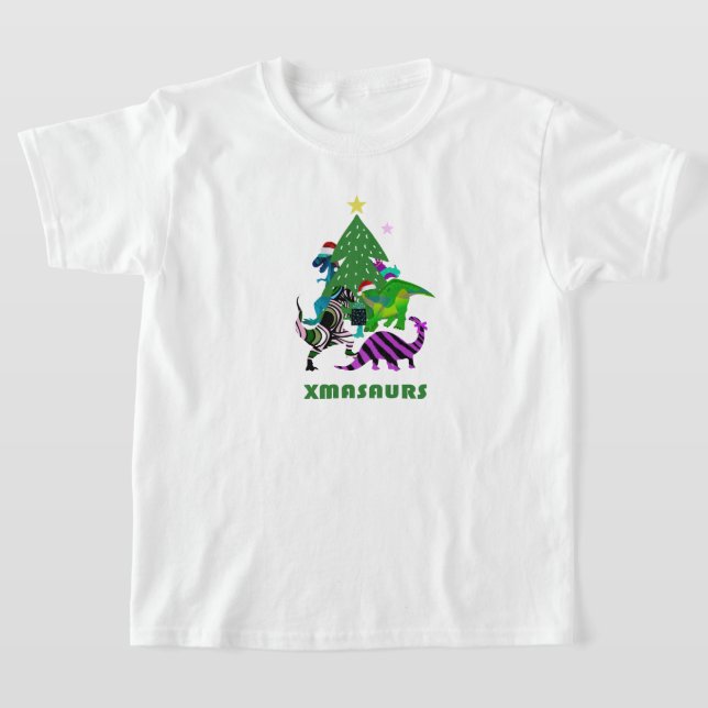 Xmasaurs T Shirt (Laydown)