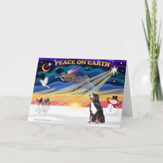 XmasSunrise-Bernese Mountain Hund 3 Helgkort