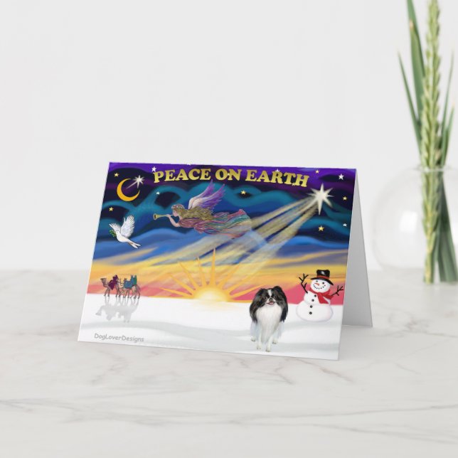 XmasSunrise-Japanskt chin Helgkort (Framsida)