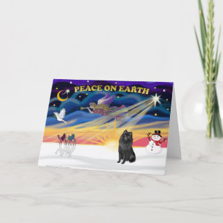 XmasSunrise-Schipperke1 Helgkort