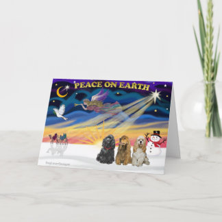 XmasSunrise-Three Cocker Spanska Helgkort
