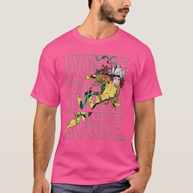 XMen Rogue Staplad pojke T Shirt (Framsida)