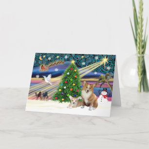 Xms Magic-2Corgis-Pem+valp Helgkort