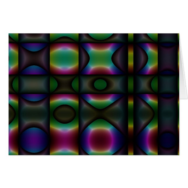 XO Abstrakt Digital Art Hälsningskort (Framsidan Horizontal)