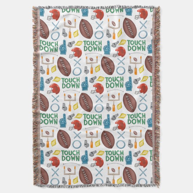 XO Football Season Touchdown First Down Tailgate Filt (Framsidan Vertikal)