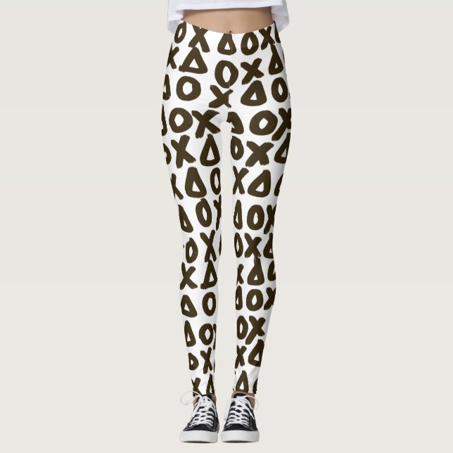 XO geometrisk markör markeringar Leggings (Framsida)