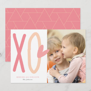 XO Heart Valentines Dag-fotokort