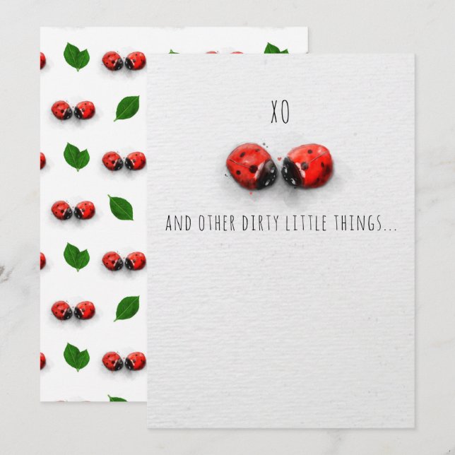 XO HUGS OCH KISSES KRYP VERSION 2 Valentinkort Tack Kort (Fram/baksida)