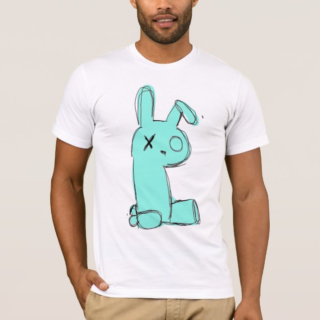 XO-kanin (i blått) T-shirt (Framsida)