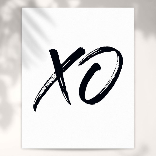 XO Skript Kärlek och kramar Poster (Modern Script XO Script Love and Hugs Poster)
