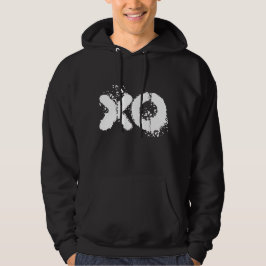 XO vit manar svart Hoodie