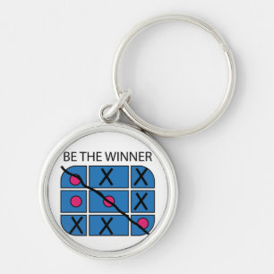 XO WINNER RUND SILVERFÄRGAD NYCKELRING