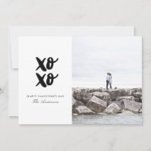 XO XO. Hugs och kyssar. Svartvit Valentines