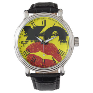 XO XO kyss mig retro klocka / Rollig festmode