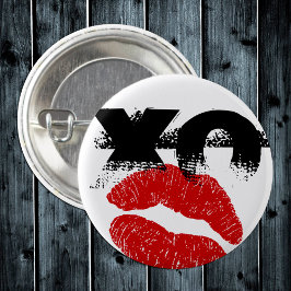 XO XO kyss mig retro knapp /Höns, hjort Rolig fest