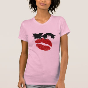 XO XO kyss mig retro T-Shirt / Tjejers rolig fest