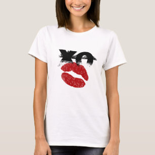 XO XO kyss mig retro T-Shirt / Tjejers rolig fest