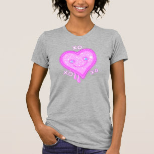 "XO, XO, XO" Cute Heart Kawaii T-shirt