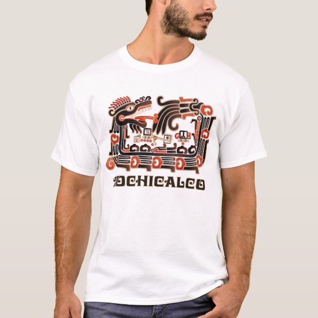 Xochicalco pyramid befjädrad orm t-shirt (Framsida)