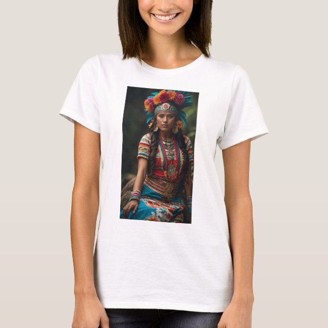 Xochiquetzal - Aztec Godderas från Kärlek och Beau T Shirt (Framsida)
