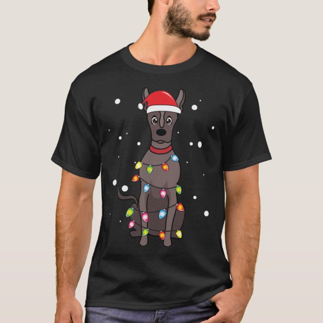 Xolo jul Ljus Mamma Pappa Hund Gift T Shirt (Framsida)
