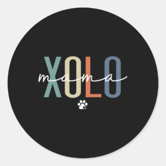 Xolo Mamma Xoloitzcuintle Hund Mors dag Runt Klistermärke
