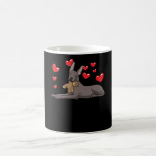Xoloitzcuintle-Hund med Mjukisdjur och öron Kaffemugg