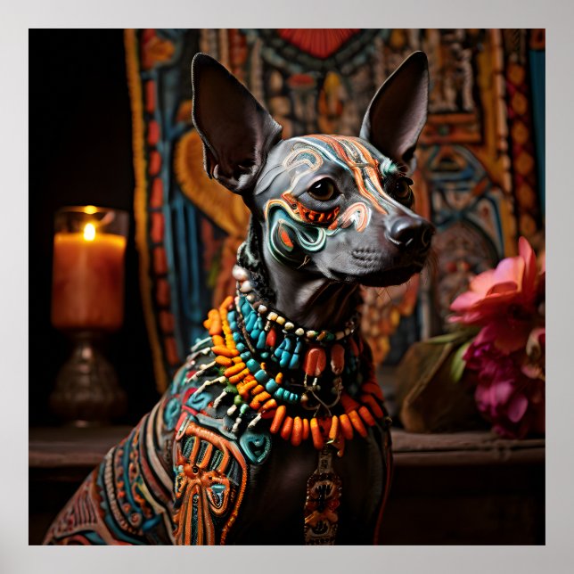 Xoloitzcuintle i Altar Day of the dead Poster (Framsidan)