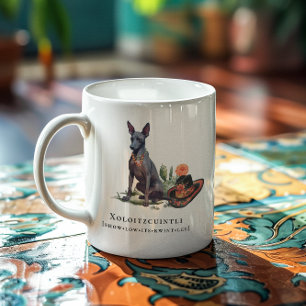 Xoloitzcuintli   Akvarell Mexikansk Nakenhund  Kaffemugg