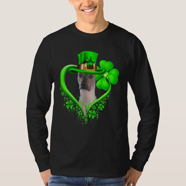 Xoloitzcuintli Dog St Patricks Day Lover Irish Sha T Shirt (Framsida)