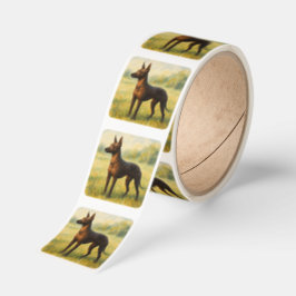 Xoloitzcuintli Fyrkantigt Klistermärke