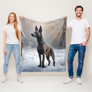 Xoloitzcuintli Låt det snöa jul Fleecefilt