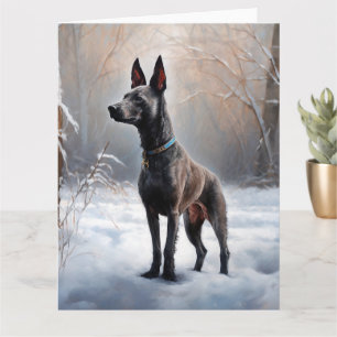 Xoloitzcuintli Låt det snöa jul Kort