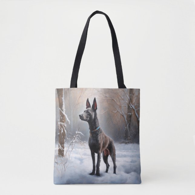 Xoloitzcuintli Let It Snow Jul Tygkasse (Framsida)